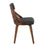 LumiSource York Chair, Set of 2 in Walnut Wood/Charcoal Fabric
