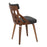 LumiSource York Chair, Set of 2 in Walnut Wood/Charcoal Fabric