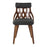 LumiSource York Chair, Set of 2 in Walnut Wood/Charcoal Fabric