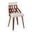 LumiSource York Chair, Set of 2 in Walnut Wood/Cream Fabric