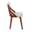 LumiSource York Chair, Set of 2 in Walnut Wood/Cream Fabric