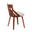 LumiSource York Chair, Set of 2 in Walnut Wood/Cream Fabric