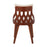 LumiSource York Chair, Set of 2 in Walnut Wood/Cream Fabric