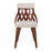 LumiSource York Chair, Set of 2 in Walnut Wood/Cream Fabric