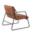 LumiSource Casper Arm Chair in Black Steel/Camel PU