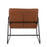 LumiSource Casper Arm Chair in Black Steel/Camel PU