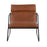 LumiSource Casper Arm Chair in Black Steel/Camel PU