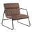 LumiSource Casper Arm Chair in Black Steel/Espresso PU - CHR-CASPERARMBKE
