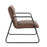 LumiSource Casper Arm Chair in Black Steel/Espresso PU