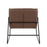 LumiSource Casper Arm Chair in Black Steel/Espresso PU