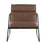 LumiSource Casper Arm Chair in Black Steel/Espresso PU