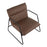LumiSource Casper Arm Chair in Black Steel/Espresso PU