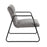 LumiSource Casper Arm Chair, Black Steel/Grey Noise Fabric