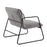 LumiSource Casper Arm Chair, Black Steel/Grey Noise Fabric