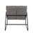 LumiSource Casper Arm Chair, Black Steel/Grey Noise Fabric