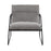 LumiSource Casper Arm Chair, Black Steel/Grey Noise Fabric