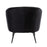 LumiSource Claire Chair, Black Steel/Black/Gold Steel