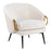 LumiSource Claire Chair, Black Steel/Cream/Gold Steel - CHR-CLAIREBKVCR