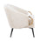 LumiSource Claire Chair, Black Steel/Cream/Gold Steel