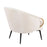 LumiSource Claire Chair, Black Steel/Cream/Gold Steel