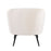 LumiSource Claire Chair, Black Steel/Cream/Gold Steel