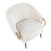 LumiSource Claire Chair, Black Steel/Cream/Gold Steel