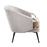 LumiSource Claire Chair, Black Steel/Silver/Gold Steel