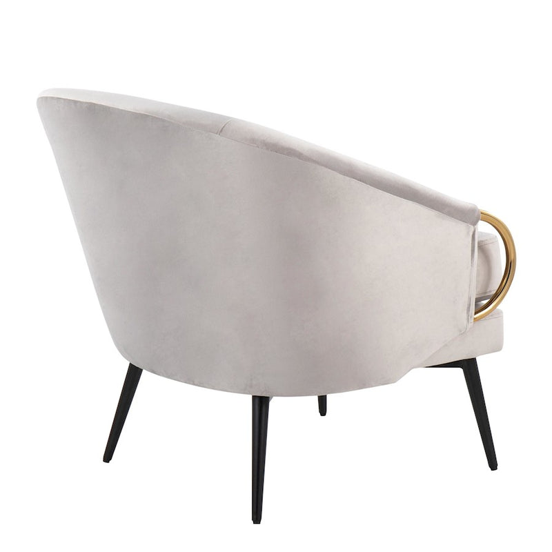 LumiSource Claire Chair, Black Steel/Silver/Gold Steel