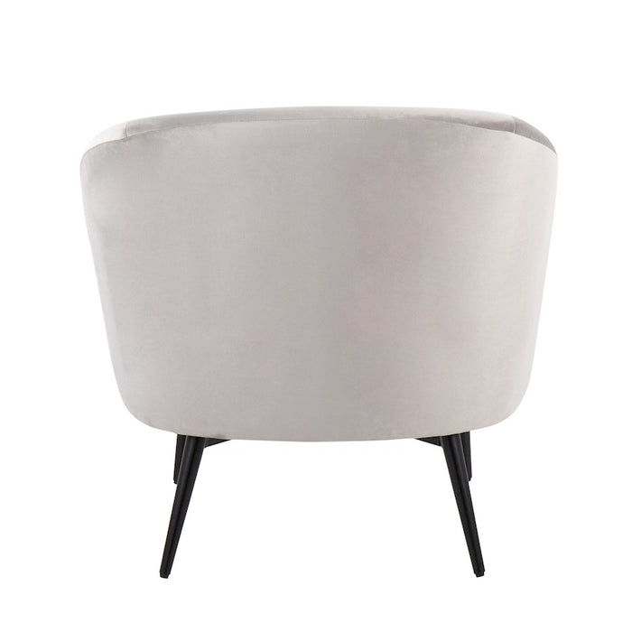 LumiSource Claire Chair, Black Steel/Silver/Gold Steel