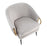 LumiSource Claire Chair, Black Steel/Silver/Gold Steel
