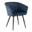 LumiSource Corazza Accent Chair in Black Metal/Blue Corduroy - CHR-CRZZBKBU