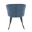 LumiSource Corazza Accent Chair in Black Metal/Blue Corduroy