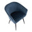 LumiSource Corazza Accent Chair in Black Metal/Blue Corduroy