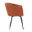LumiSource Corazza Accent Chair in Black Metal/Camel PU