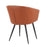 LumiSource Corazza Accent Chair in Black Metal/Camel PU