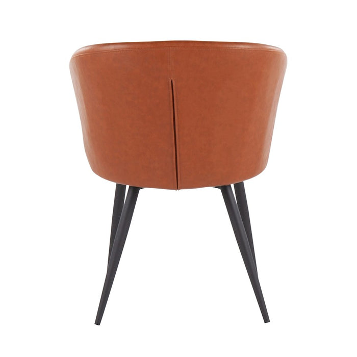 LumiSource Corazza Accent Chair in Black Metal/Camel PU