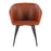 LumiSource Corazza Accent Chair in Black Metal/Camel PU