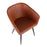 LumiSource Corazza Accent Chair in Black Metal/Camel PU