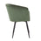 LumiSource Corazza Accent Chair in Black Metal/Green Corduroy