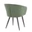 LumiSource Corazza Accent Chair in Black Metal/Green Corduroy