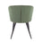 LumiSource Corazza Accent Chair in Black Metal/Green Corduroy