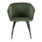 LumiSource Corazza Accent Chair in Black Metal/Green Corduroy