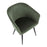 LumiSource Corazza Accent Chair in Black Metal/Green Corduroy
