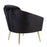 LumiSource Dahlia Chair, Gold Steel/Black Velvet