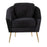 LumiSource Dahlia Chair, Gold Steel/Black Velvet