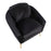 LumiSource Dahlia Chair, Gold Steel/Black Velvet