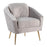LumiSource Dahlia Chair, Gold Steel/Silver Velvet - CHR-DAHLIAAUVSV