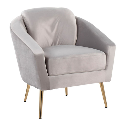 LumiSource Dahlia Chair, Gold Steel/Silver Velvet - CHR-DAHLIAAUVSV