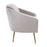 LumiSource Dahlia Chair, Gold Steel/Silver Velvet