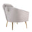 LumiSource Dahlia Chair, Gold Steel/Silver Velvet